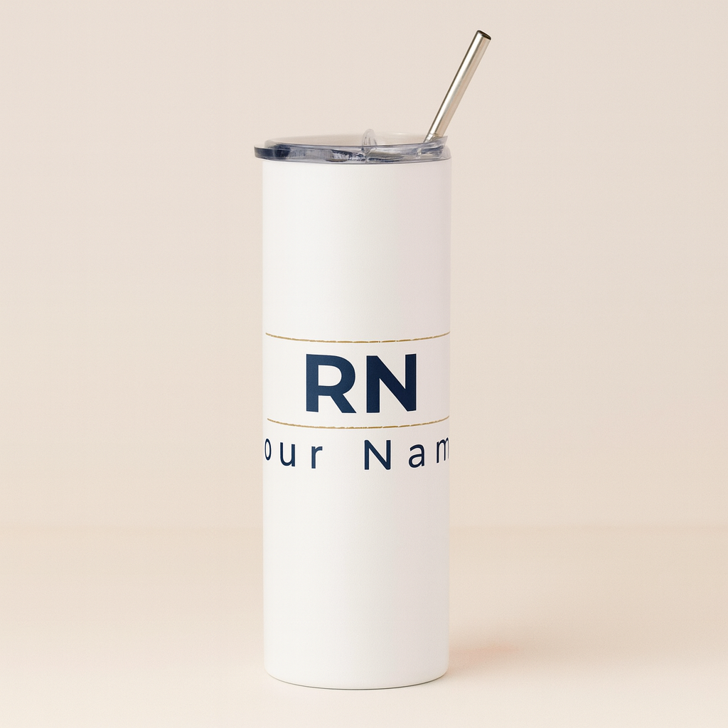 Personalized Nurse Tumbler white mockup